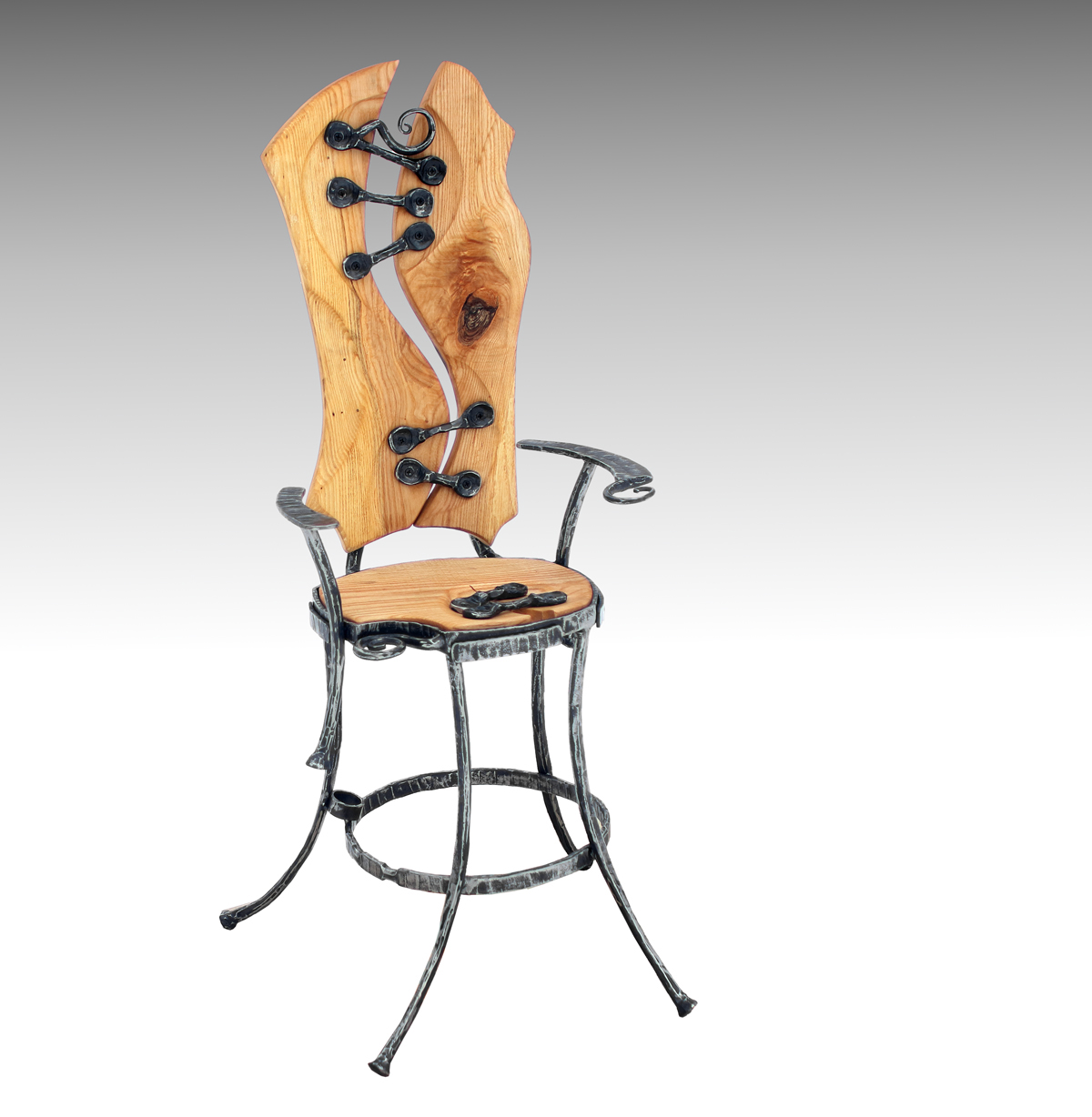 iron chair, art chair, designer chair, fine art chair, sculpture chair, blacksmith chair, custom chair, contemporary chair